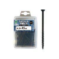 ステンレス万能ビス ブラック 4.2x45mm フレキ付頭 プラケース入 1ケース60本入 取寄品の1枚目