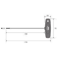 T型六角レンチドライバー ロングタイプ H2.5x150の2枚目
