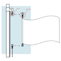 旗スイベルフック ステンレス 50mm 取寄品の3枚目