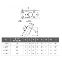 パルピット金具 アングルベース 径22・角度60°の2枚目