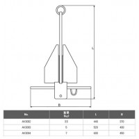 ダンホース型アンカーステンレス 3.5kg 受注生産の2枚目