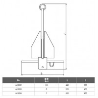 ダンホース型アンカーステンレス 5kg 受注生産の2枚目