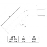 片アジャストベンド 45°(90×160) 4695-38Aの2枚目