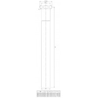 片アジャストパイプ(呼称32×長さ500mm) 4698-32×500の2枚目