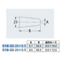 ナットソケット(呼称20×適用ホース内径8.5mm) ※取寄品の2枚目