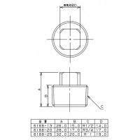 砲金プラグ(呼称20) 6168-20の2枚目