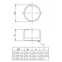 砲金キャップ(呼称20) 6169-20の2枚目