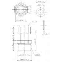 片ナットユニオン(呼称20×13) 6170-20×13の2枚目