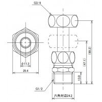 伸縮継手(呼称20×13) 6231-20×13の2枚目