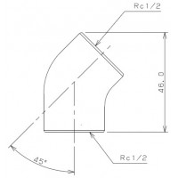 砲金45°エルボ(呼称13) 6466-13の2枚目