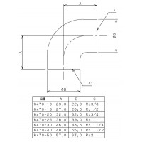 ステンレスエルボ(呼称20) 6470-20の2枚目