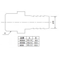 ホースニップル(1/4×8) 9056Aの2枚目