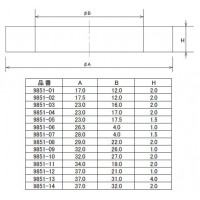 平パッキン(17.5×12×2)(1セット・2枚)の2枚目