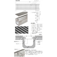 ステンレス製細目滑り止め模様付グレーチング(本体のみ) T-2 隙間9mm 受注生産品の2枚目