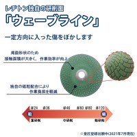 ハイパーGS 弾性フレキシブル砥石 105x3x15mm (粒度46) 25枚入 取寄品の3枚目