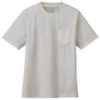 吸汗速乾半袖Tシャツ(ポケットあり) シルバー 5L ※取寄品の1枚目
