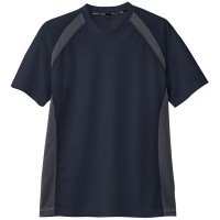 吸汗速乾半袖Tシャツ ネイビー 3L ※取寄品の1枚目
