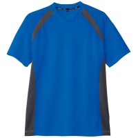 吸汗速乾半袖Tシャツ ブルー 3L ※取寄品の1枚目