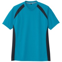 吸汗速乾半袖Tシャツ ターコイズ 3L ※取寄品の1枚目
