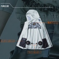 G.GROUND EF用 コットン長袖ブルゾン ネイビー LLサイズ ※服地のみ  取寄品の3枚目