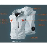 G.GROUND EF用 コットンベスト シルバーグレー 3Lサイズ ※服地のみ  取寄品の2枚目