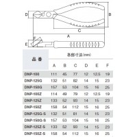 斜ニッパ(エラストマーグリップ・コイルバネ)呼び寸法：125mmの2枚目