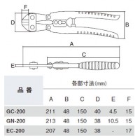 グリ－ンカッタ－(スチールグリップ・バネ付)呼び寸法：200mmの2枚目