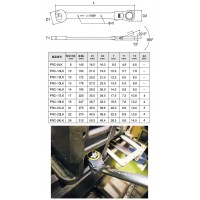 首振りロックラチェットコンビ 12角サーフェイス(角丸) 対辺寸法8mm 全長140mm 取寄品の2枚目