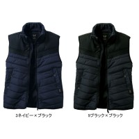 雷神 ウォームベスト 9ブラック×ブラック サイズLL 服地のみ 取寄品の2枚目