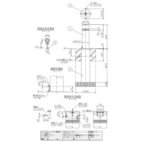 リフター 上下式 標準 車止め クサリ2m 直径165.2mm ステンレス カギ付 南京錠40mm メーカー直送の2枚目