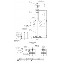 リフター 上下式 標準 車止め エンド用 直径165.2mm ステンレス カギ付 南京錠40mm メーカー直送の2枚目