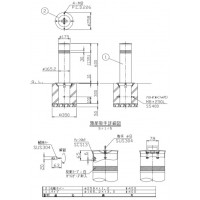 受注生産 リフター 固定式 車止めポール エンド用(最終端部) 直径165.2mm ステンレス製 メーカー直送の2枚目