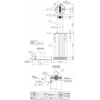 納期問合せ 軽操作 上下式 車止め エンド用(最終端部) 直径216.3mm ステンレス カギ付 メーカー直送の2枚目