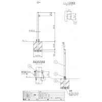 ピラー 差込式 片フック 車止めポール 直径48.6mm H850 ステンレス製 カギ付 南京錠25mm メーカー直送の2枚目