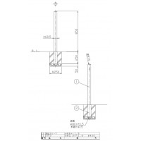 ピラー 差込式 フック無 車止めポール 直径60.5mm H850 ステンレス製 メーカー直送の2枚目