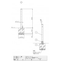 ピラー 差込式フタ付 フック無 車止めポール 直径76.3mm H850 ステンレス製 メーカー直送の2枚目