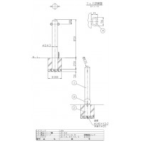 ピラー 差込式フタ付 両フック 車止めポール 直径114.3mm H850 ステンレス製 メーカー直送の2枚目