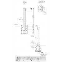 ピラー 差込式フタ付 片フック 車止めポール 直径114.3mm H850 ステンレス製 メーカー直送の2枚目