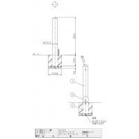 ピラー 差込式フタ付 フック無 車止めポール 直径114.3mm H850 ステンレス製 メーカー直送の2枚目