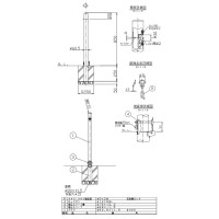 ピラー 差込式カギ付 クサリ内蔵(2m) 車止めポール 直径60.5mm H850 ステンレス製 メーカー直送の2枚目