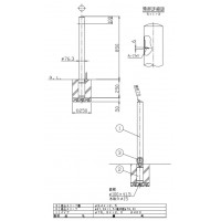 ピラー 差込式フタ付 エンド用(最終端部) 車止めポール 直径76.3mm H850 ステンレス製 メーカー直送の2枚目