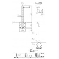 ピラー 差込式フタ付 片フック 車止めポール 直径101.6mm H850 白 スチール製 メーカー直送の2枚目