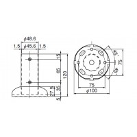 100mm径ベース AGアンティークゴールド 1箱2個価格 ※メーカー取寄品の2枚目