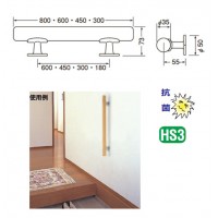 ミニ手摺直受 800mm AGアンティークゴールド/ミディアムオーク 1本価格 ※メーカー取寄品の2枚目