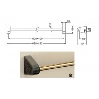 ジェントルタオル掛 600mm ステン#400 1個価格 ※メーカー取寄品の2枚目