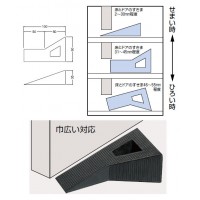 ゴム ワイドドアストッパー 黒 1箱20個価格 ※メーカー取寄品の2枚目