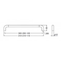 サンデーハンドル 300mm 鏡面・純金 1本価格 ※メーカー取寄品の2枚目