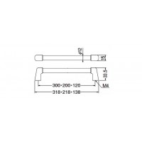 グラミーハンドル 300mm 鏡面・クローム 1本価格 ※メーカー取寄品の2枚目