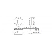 ウッド 丸型手掛 75mm径 ウッド 1個価格 ※メーカー取寄品の2枚目