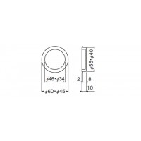 ウッド 平面丸戸引手 60mm径 白木ウッド 1箱30個価格 ※メーカー取寄品の2枚目